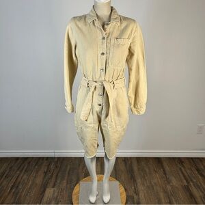 Zara Beige Belted Pea Coat S